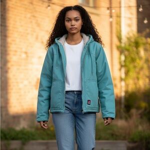 Berne Sherpa Lined Teal Blue Coat